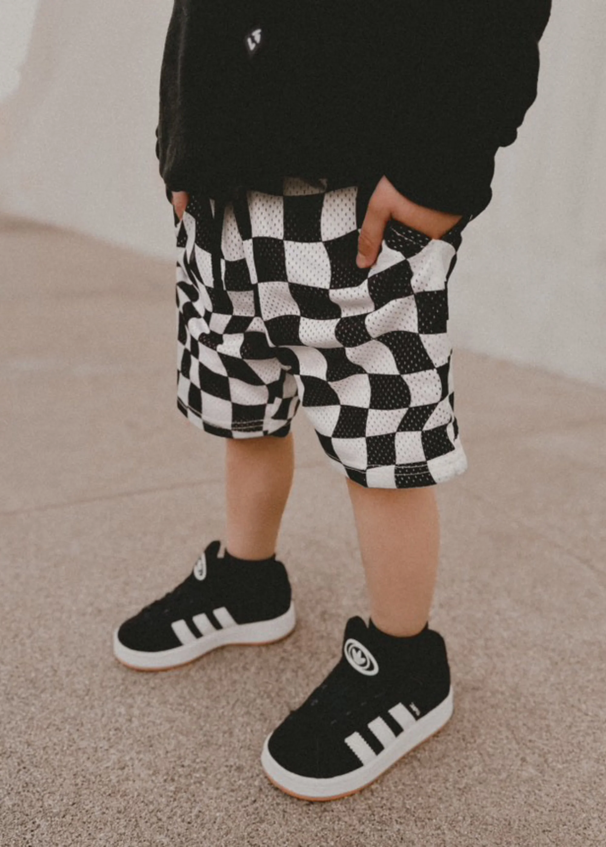 Black Checker Basketball Shorts - Image 3