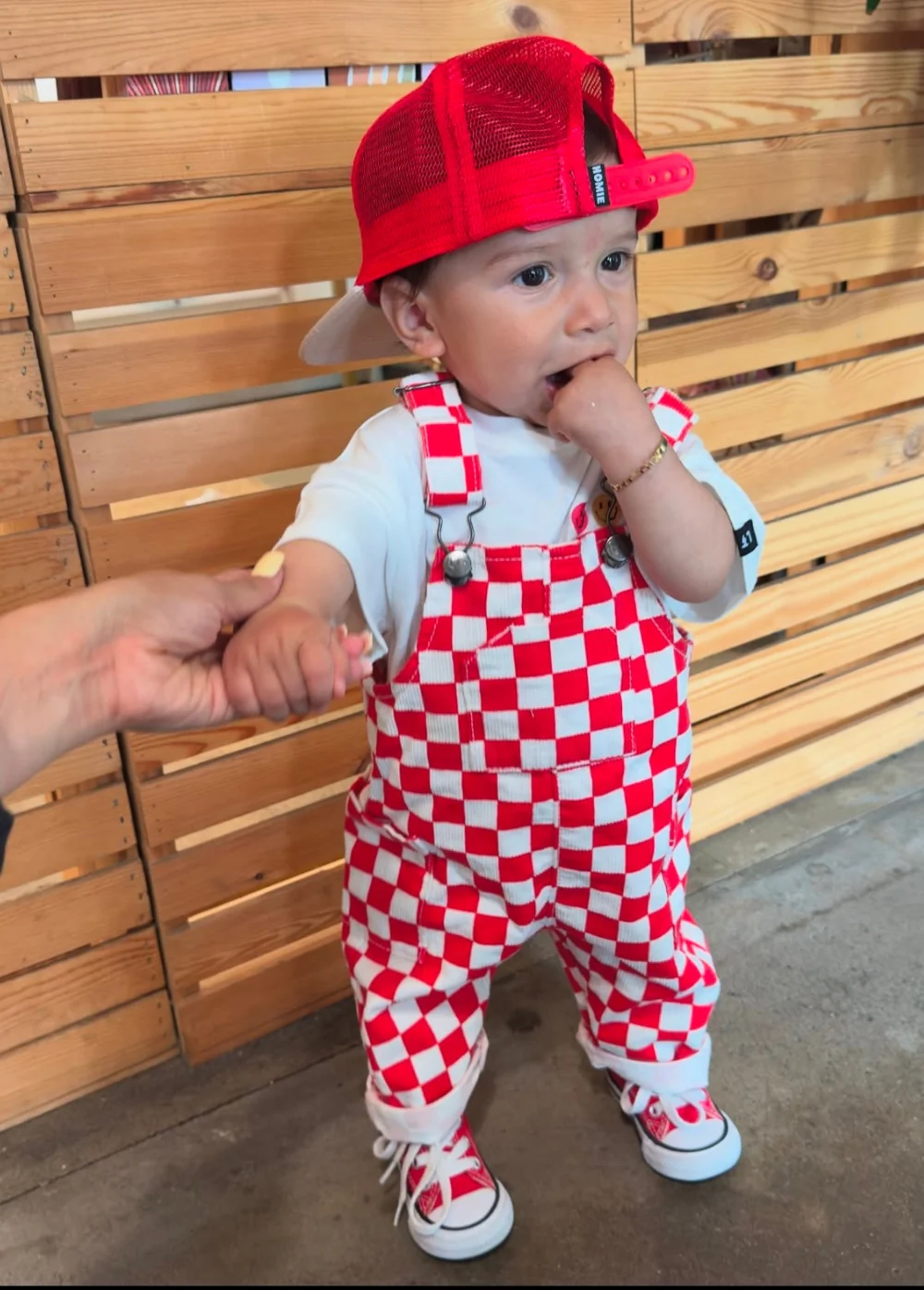 Red Checkered Overalls - Image 3