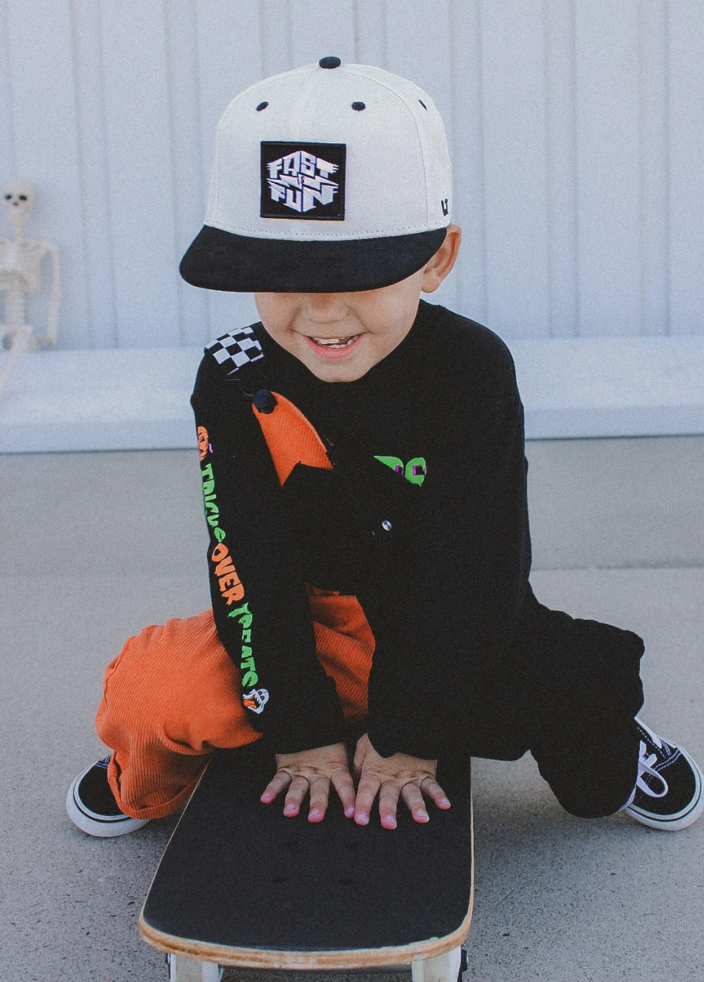 Colorblock Orange Overalls - Image 3