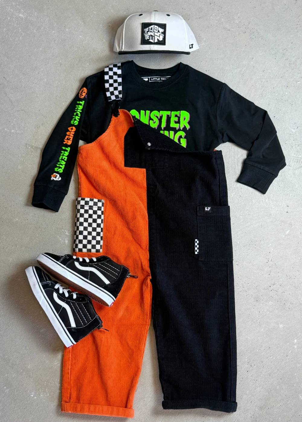 Colorblock Orange Overalls - Image 4