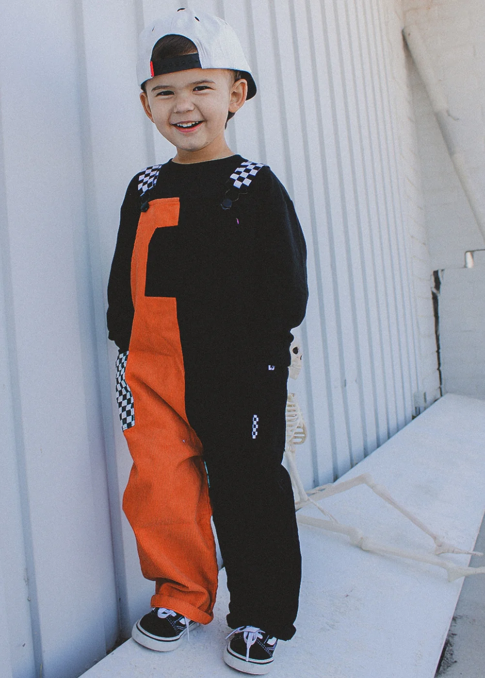 Colorblock Orange Overalls - Image 6