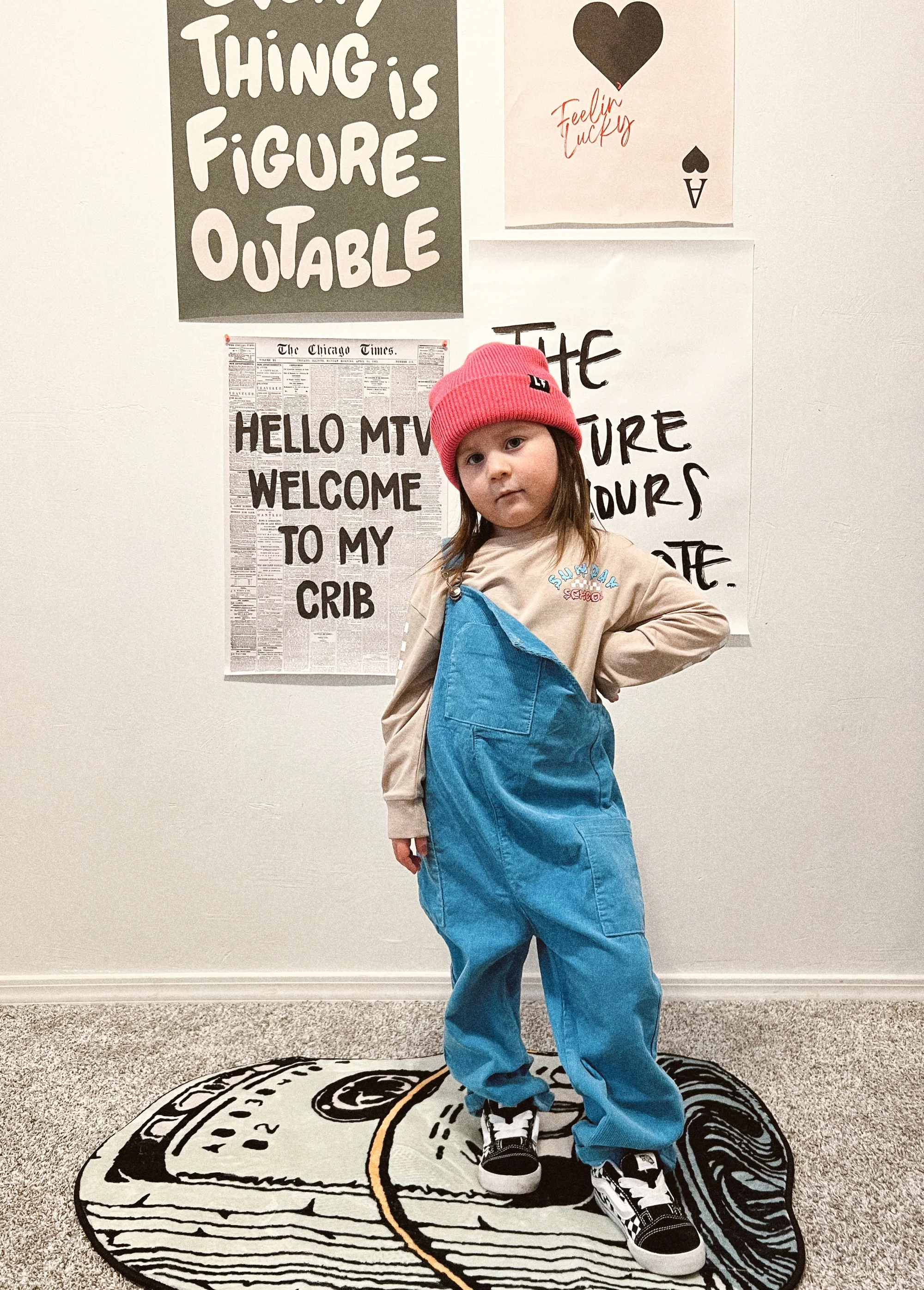 Blue Corduroy Overalls - Image 3