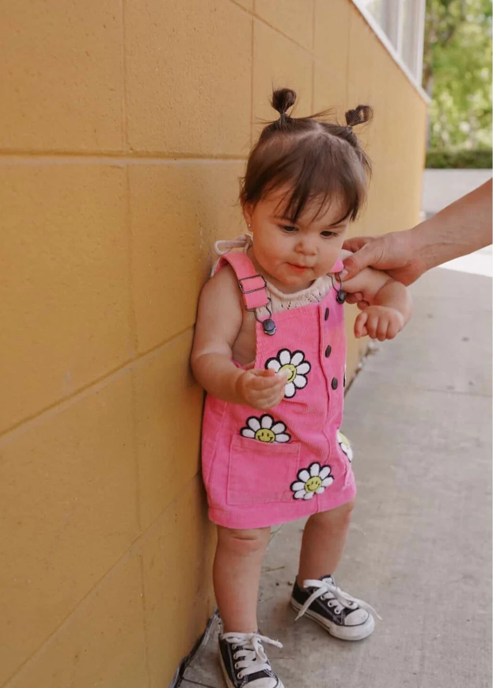 Little Bloomer Pink Corduroy Dress - Image 5