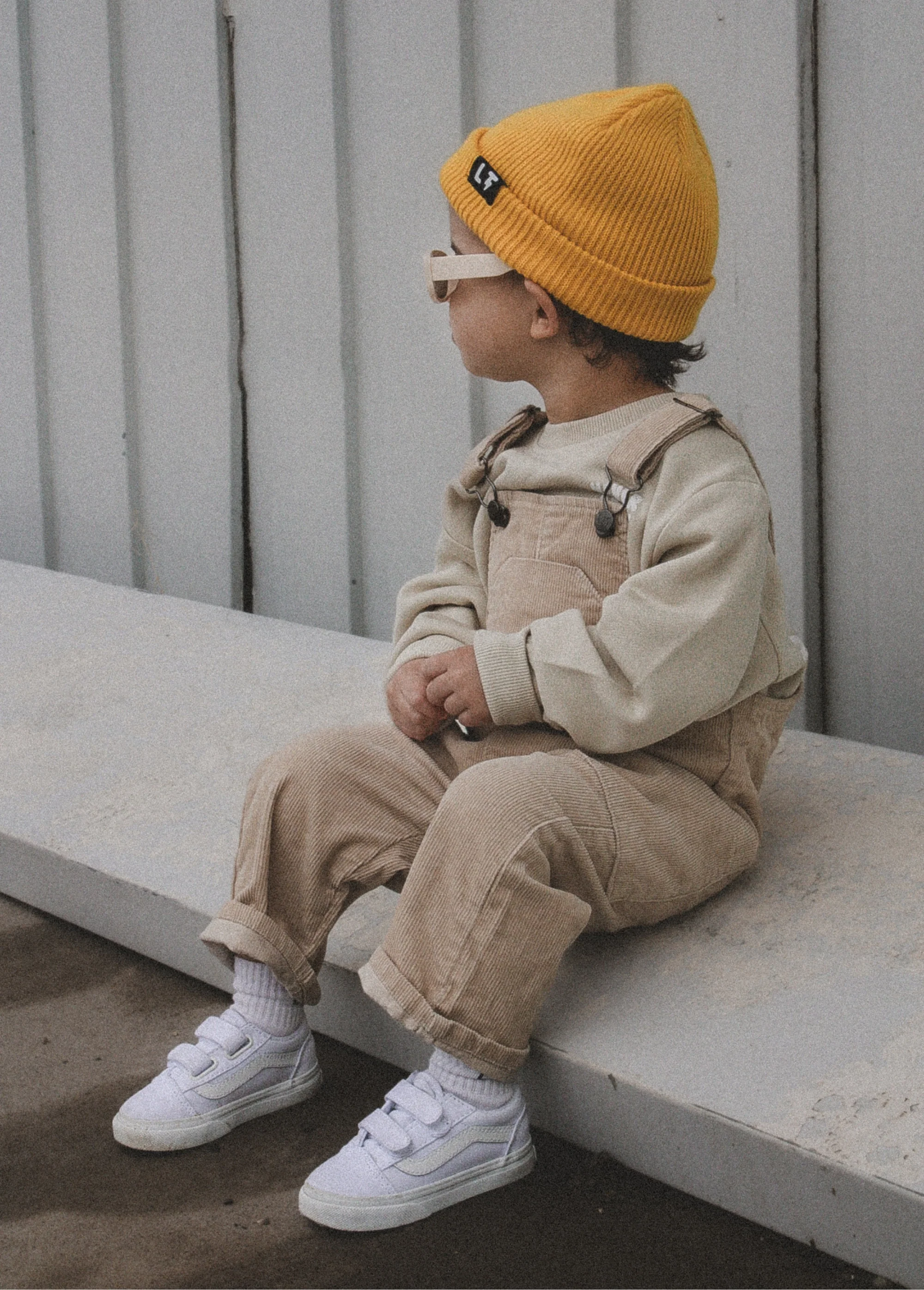 Cream Corduroy Overalls - Image 3