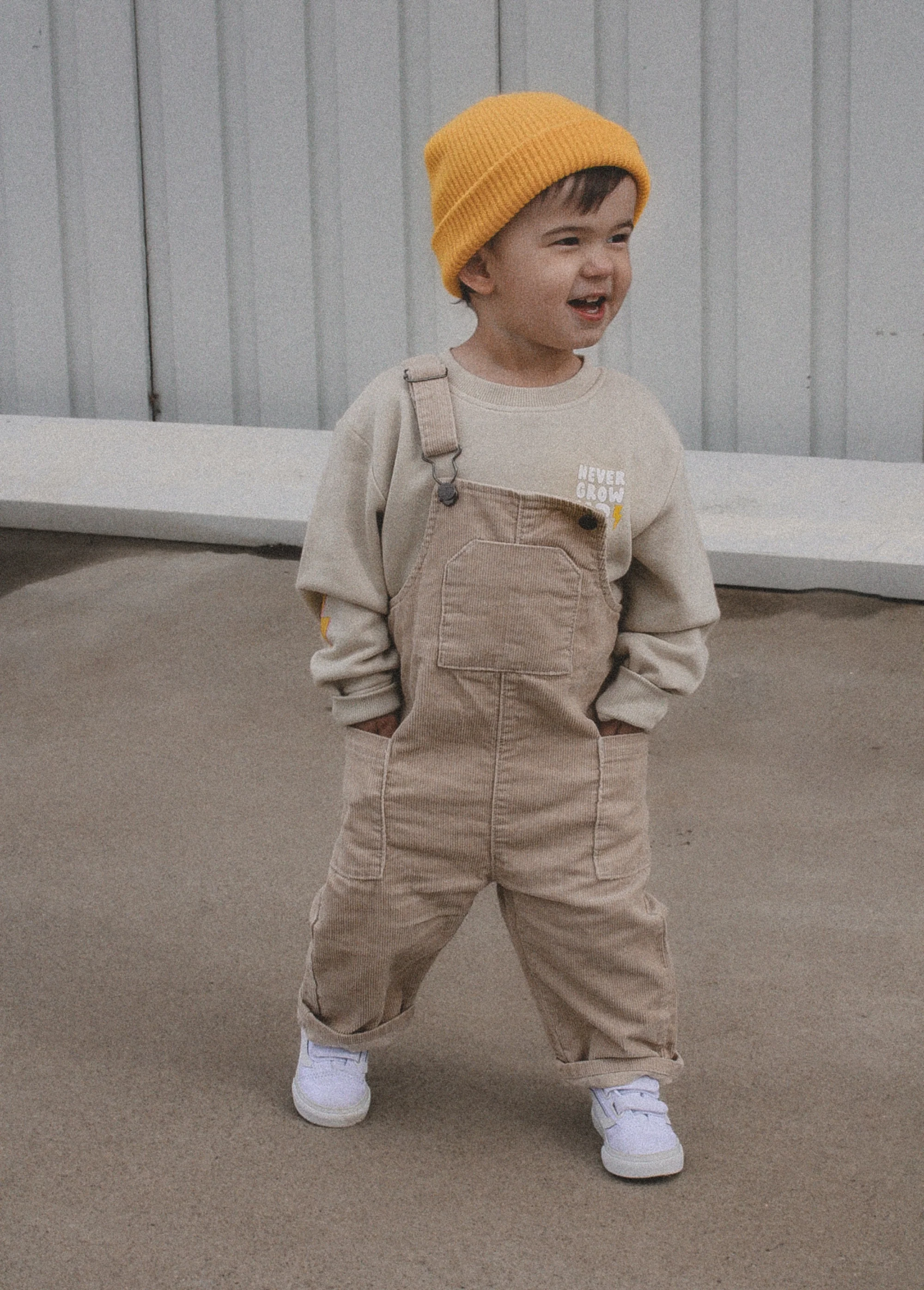 Cream Corduroy Overalls - Image 6