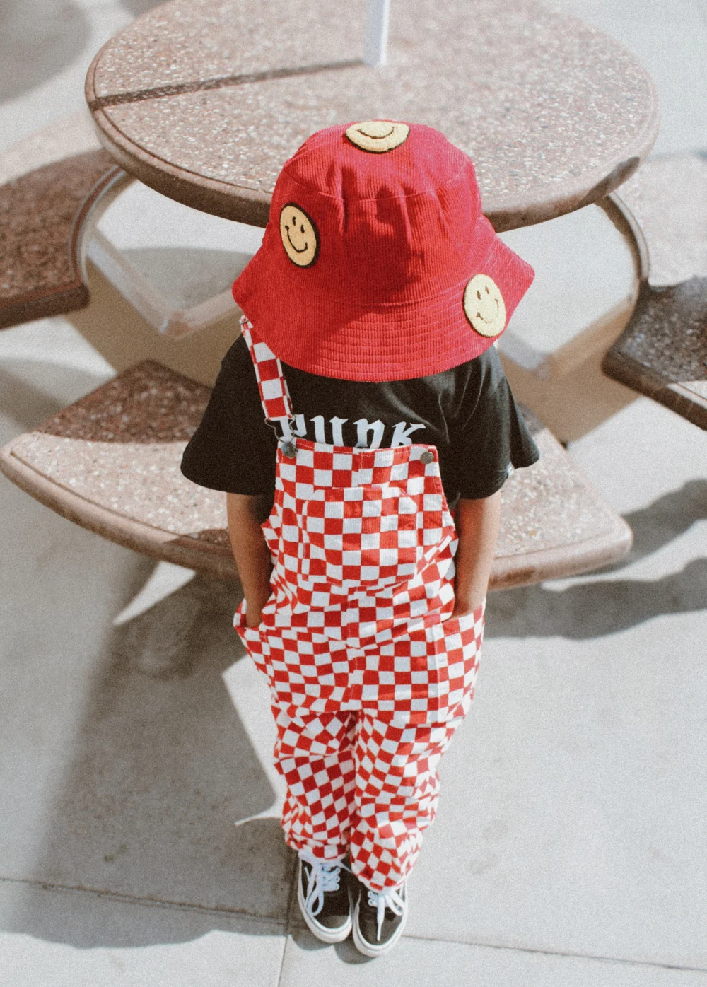 Smiley Bucket Hat Red - Image 3